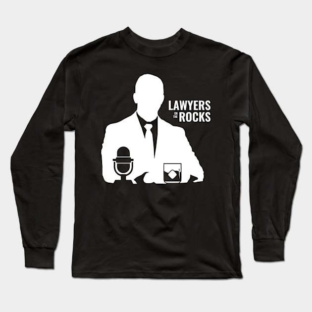 Lawyers on the Rocks white logo square Long Sleeve T-Shirt by lawyersontherocks